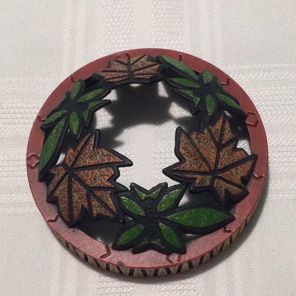 Candle Topper Leaves Design LNC - Picture 2 of 4